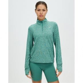 4815282 Nike Swift Element UV Protection Quarter Zip Running Top - Bicoastal, Enamel Green