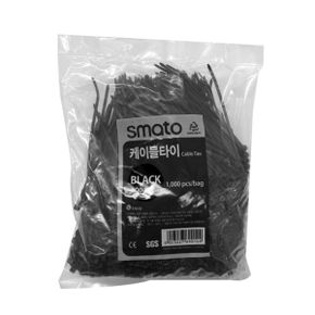 케이블타이 100mm 흑색 1000개입 / 2.5mm (nx4495)
