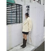 [단독] OVERSIZED DOUBLE HALF COAT_LEMON BUTTER