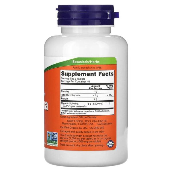 [해외직구] NOW Foods 나우푸드 O 스피루리나 슈퍼 그린 1000mg 120정