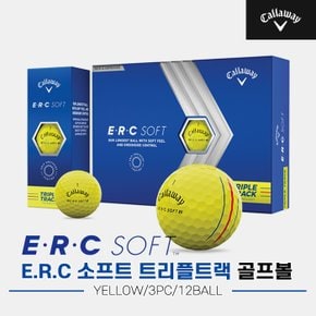 [캘러웨이코리아정품]2023 ERC 소프트 트리플트랙 골프볼[옐로우][3피스 12알]