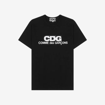 꼼데가르송 CDG 로고 티셔츠 블랙 SZ-T005-051-1 77763323