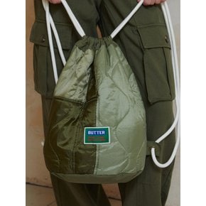 Quilted Drawstring Bag (Khaki)