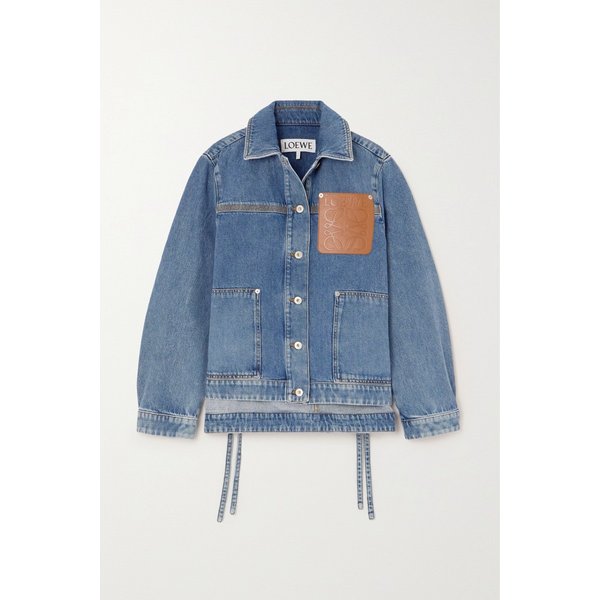 로고 데보스드 가죽 패치 데님 재킷 1647597325144537