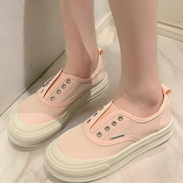 [옷자락] 여자 운동화 슬립온 끈없는 스니커즈
