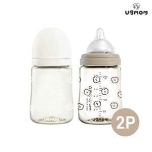 유비맘 NEW PPSU 디자인 아기 젖병 200ml 1+1(꼭지포함)