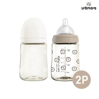 유비맘 NEW PPSU 디자인 아기 젖병 200ml 1+1(꼭지포함)