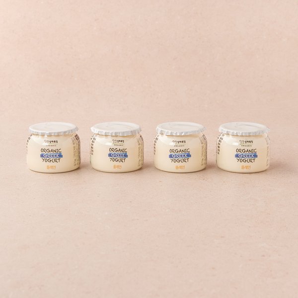 상하목장 유기농 그릭요거트 플레인 80g*4