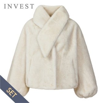 신세계라이브쇼핑 [인베스트] 럭셔리 소프트 퍼 코트+머플러 세트_IN5W1CT1621
