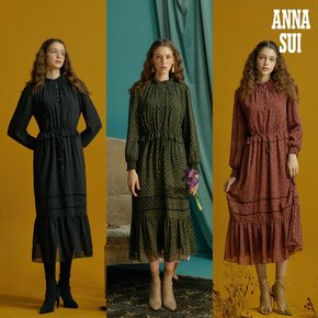 [최초가 129000원]   ANNA SUI 메탈릭 쉬폰 원피스 1종