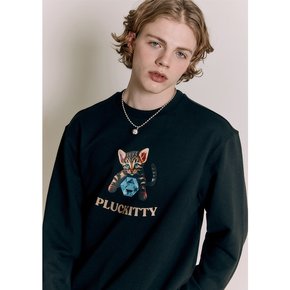 Gem in dream tail print sweatshirt black Unisex