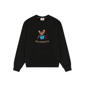 Gem in dream tail print sweatshirt black Unisex