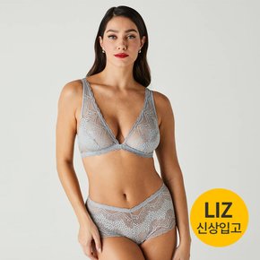 러블리 51551 50550 블루그레이 와이어 트라이앵글 홑겹 브라 사각팬티 세트+니플패드