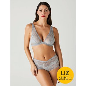 러블리 51551 50550 블루그레이 와이어 트라이앵글 홑겹 브라 사각팬티 세트+니플패드