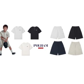 26년 신상!  더블니트 헨리넥 루즈핏 반팔티/6부 카고 반바지 _PKG2TS3011/PKG2PT3011