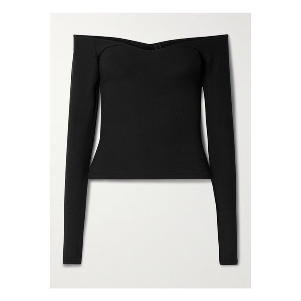 스킴스 소프트 라운지 오프숄더 탑 오닉스 블랙 1647597360185159