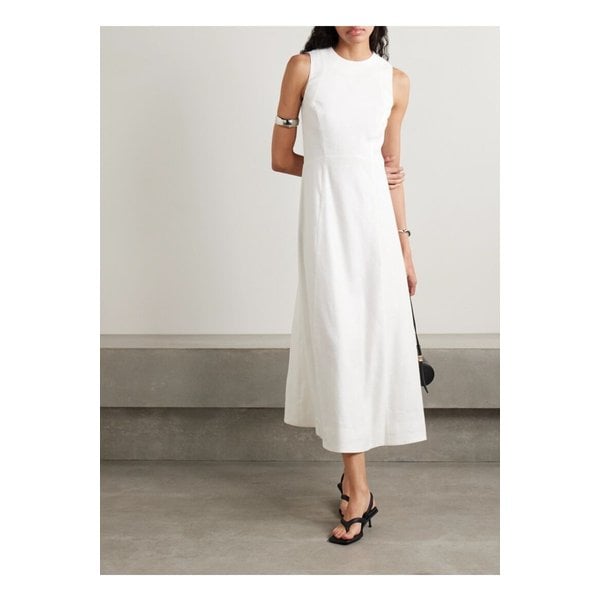 스타우드 마틴 리넨 혼방 맥시 드레스 화이트 46376663162859616