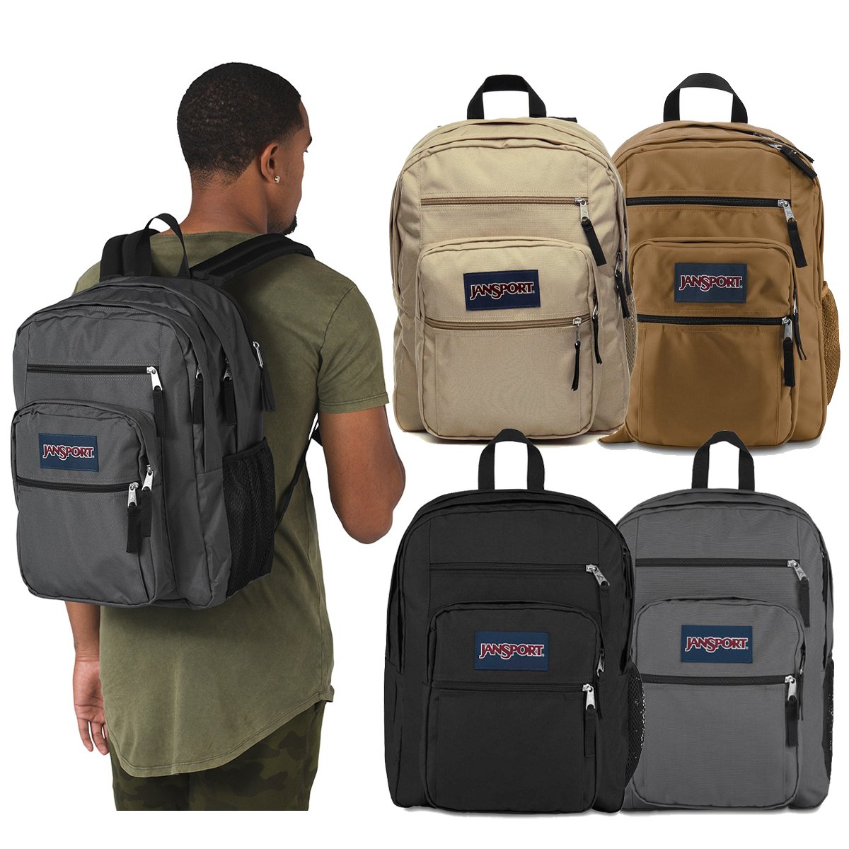 Jansport] 잔스포츠 백팩 Big Student (빅스튜던트) 베스트 컬러 2종 블랙,딥그레이(47Jk008,47Jk5L8),  신세계적 쇼핑포털 Ssg.Com