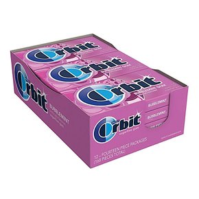 오르빗 버블민트 벌크 츄잉껌 14스틱 12개 Orbit Bubblemint Bulk Chewing Gum