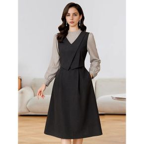 올더 투피스형 배색 원피스_P407280136