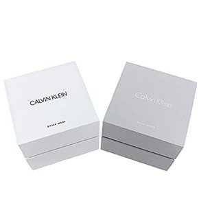 [캘빈 클라인] Calvin Klein 여성 이븐 실버 문자판 블랙 가죽 K7B231CY 시계