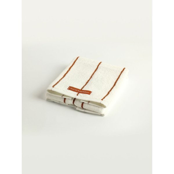 프리미엄 코튼 고중량 210g 수건 1P 브릭 스트라이프