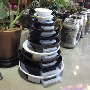 태원 (원형)미니1호 (내경115/외경140mm) 서랍 물받침화분받침대