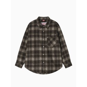 MNS Classic Check Oversized Shirt Jacket_Brown