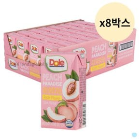 Dole 돌 주스 복숭아 파라다이스 음료 120ml 32팩 X 8