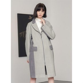 ROUND SHOULDER ZIP COAT[A]