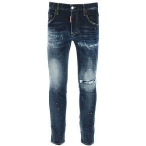 디스퀘어드 JEANS SKATER BLU  S74LB0835 S30664 470 S74L B083 5S30 664470