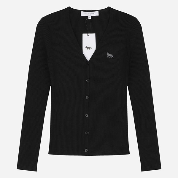 [시흥점] 5F PW00513KT1155 P199 베이비 폭스 파인 립 울 가디건 블랙