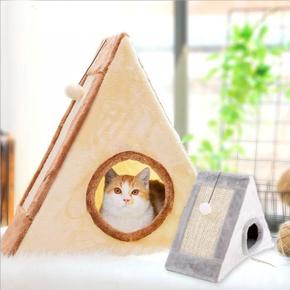 [트래블] 고양이 애묘 삼각 스크래처 하우스 고양이집 소형 (S5051158)