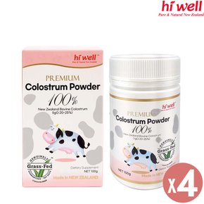 (4통)하이웰 초유 파우더 100g 뉴질랜드 어린이 영양제 Hiwell Premium Colostrum Powder