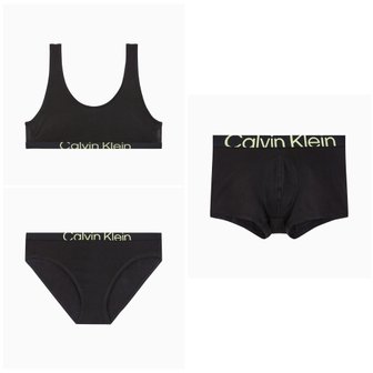 Calvin Klein Underwear 퓨처 시프트 코튼 브라렛 SET+마이크로 드로즈 커플 SET(QF7400AD/QF7403AD/NB3656-UB1)