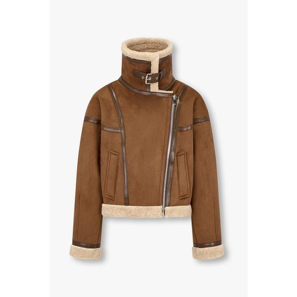 [리오더] 신세틱 스웨이드 무스탕 점퍼 7115475Y04260