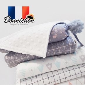 프랑스 보니숑 무형광 아기담요 타이블랭킷 끈이있는 라지사이즈 신생아 출산 준비물 아기 용품 낮잠이불 유모차 카시트