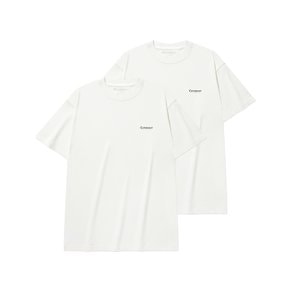 쿨 코튼 2-PACK 티셔츠 화이트 CO2502STE1WH