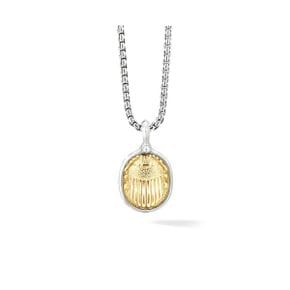 David Yurman Petrvs Scarab Amulet 인 스털링 실버 with 18K 옐로우 Gold, 32.3MM 9165237