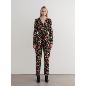 Y-Neck Flower Jumpsuit (JUJD202)