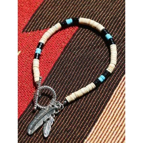 NA shell & turquoise beads bracelet