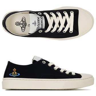 비비안웨스트우드 [부산점] 25FW 블랙 멀티 ORB 플림솔 로우탑 스니커즈 75020060W W015B N402