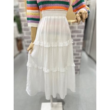 레코브 레이스 셔링 롱스커트(LC31E4SK512X)