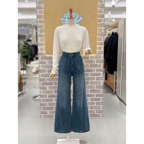 난스판 사선절개 와이드 데님팬츠(LC61F3DP522X)