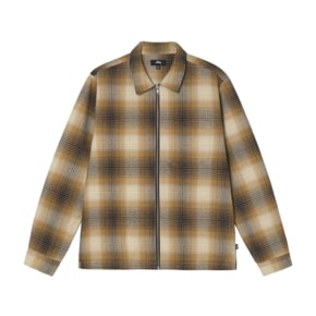 [해외] 스투시 JACK SHADOW PLAID ZIP 셔츠 머스타드