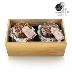 순창문옥례식품  웰빙 4-1호(고추장 400g+굴비장아찌 400g)옹기 오동나무 고급포장