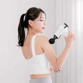 마사지건 무선 진동 안마기 휴대용 4종 헤드 마사지기 DR-2200 (화이트)