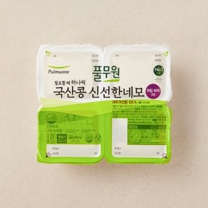 풀무원 [풀무원 Pulmuone] 신선한 네모 국산 콩 두부 찌개/부침 겸용 340g