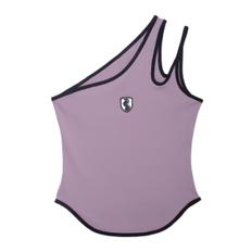 ASYMMETRICAL SLEEVELESS TANK TOP - MAUVE