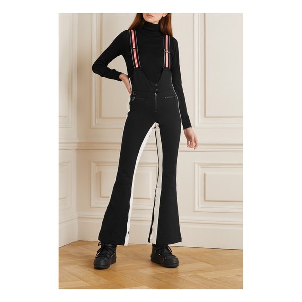 에린스노우 크리스 스트라이프 부츠컷 스키 팬츠 블랙 16494023981229838